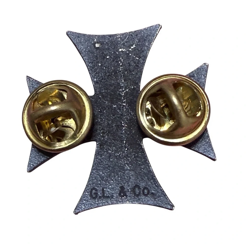 2007 Hollister Motorcycle Rally Iron Cross Pin Biker Memorabilia